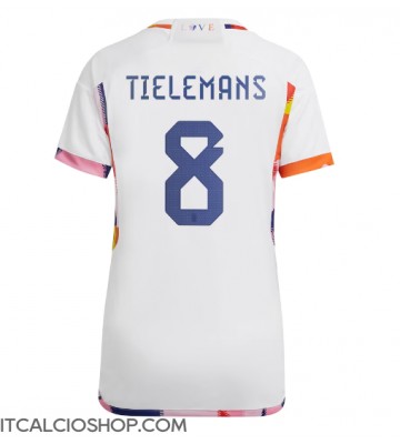Belgio Youri Tielemans #8 Seconda Maglia Femmina Mondiali 2022 Manica Corta